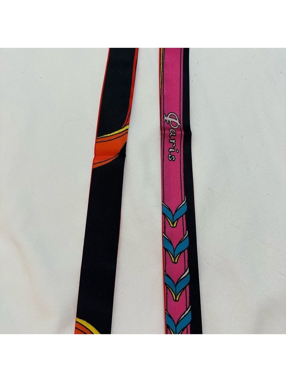 VIBRANT PARIS LONG SKINNY SCARF BANDEAU BELT HAIR BAG HANDLE TIE COLORFUL 78” - Picture 7 of 10